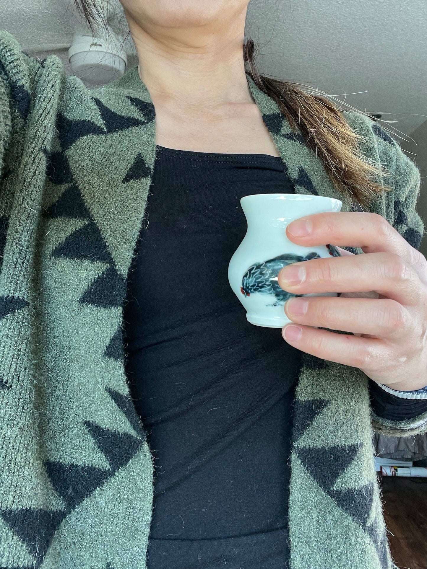 Painted Chicken Mini Vase 2