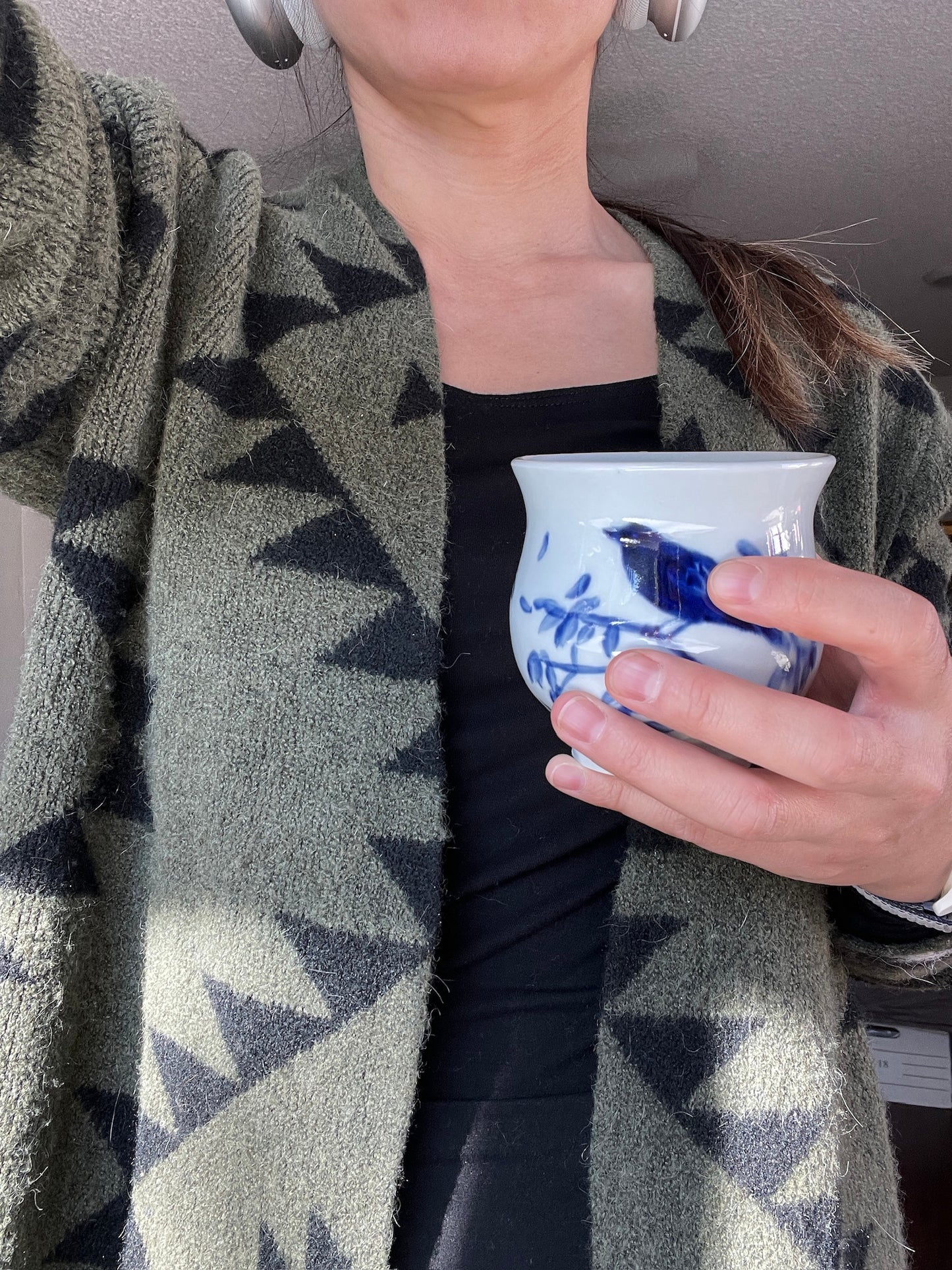 Blue Birds in Branches Handleless Mug