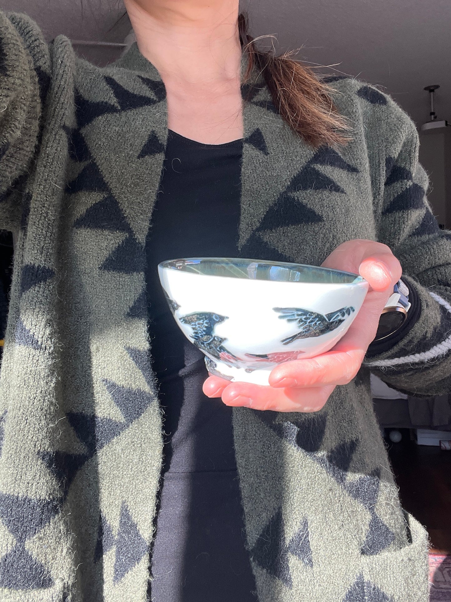 Small Crow Porcelain Bowl