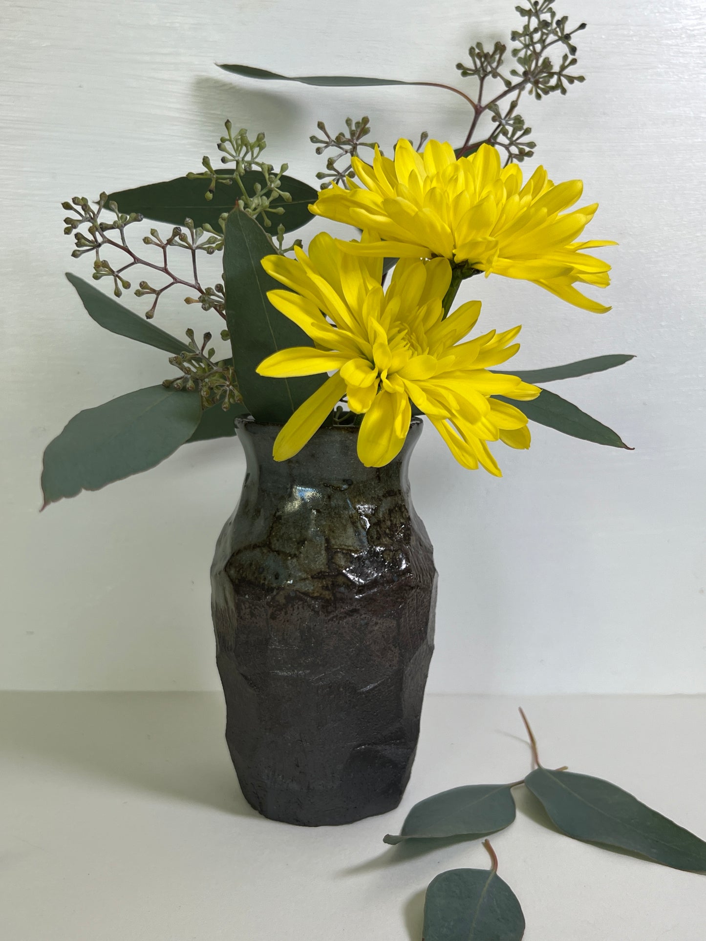 Carved Vase Dipped in Celadon