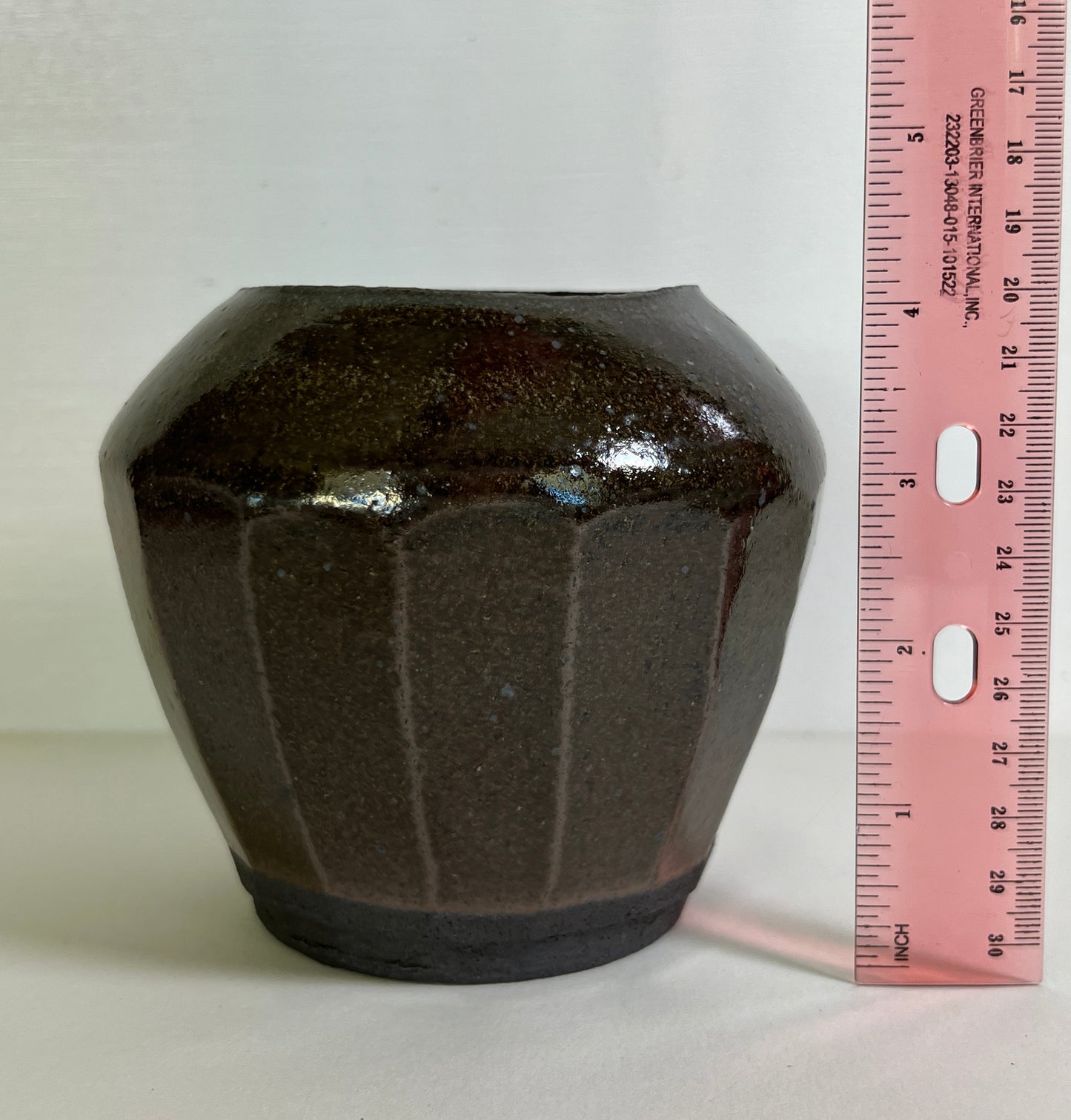 Faceted Medium Black Mountain Vase