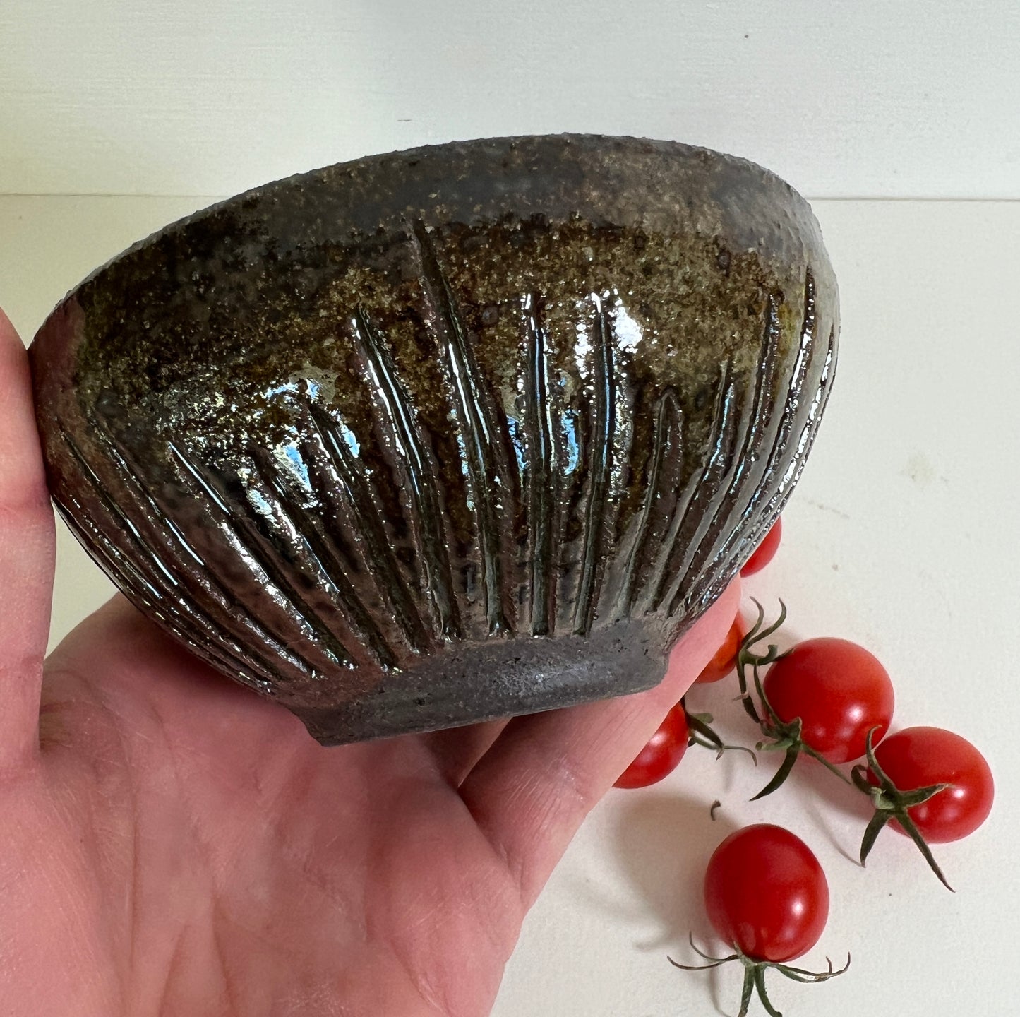 Small Black Mountain Carved Bowl