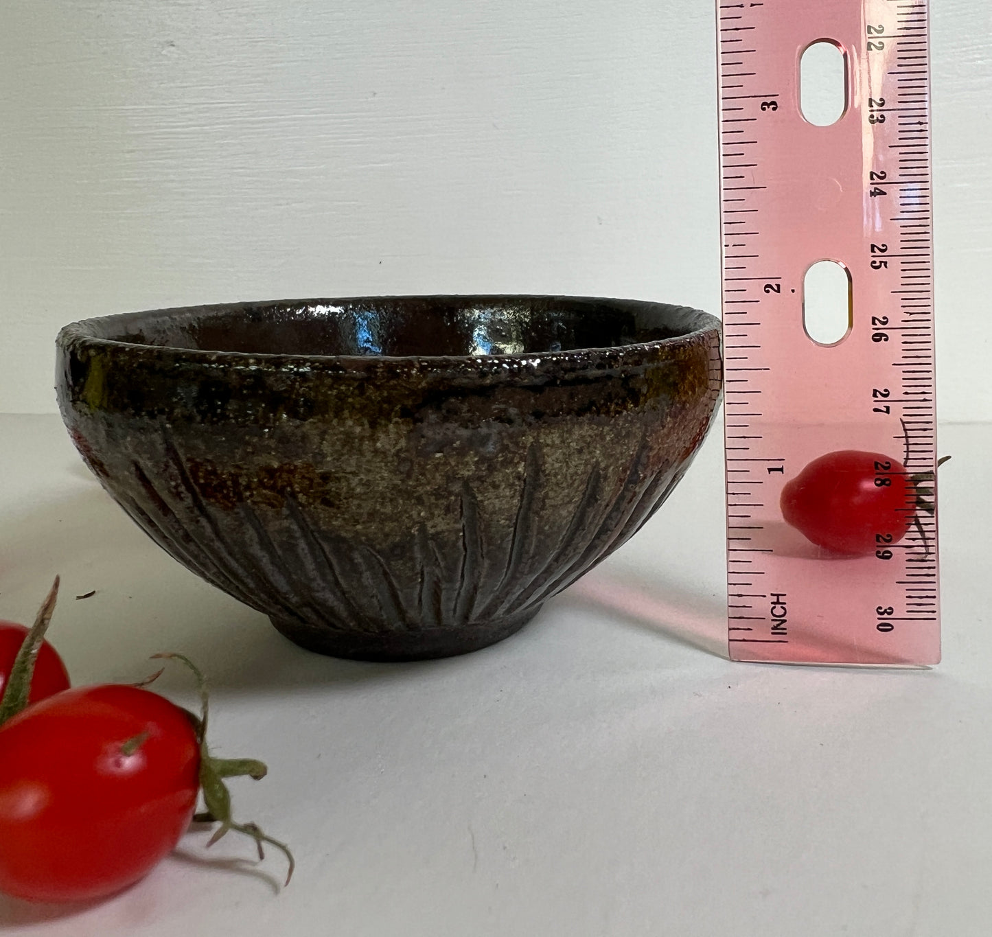 Small Black Mountain Carved Bowl