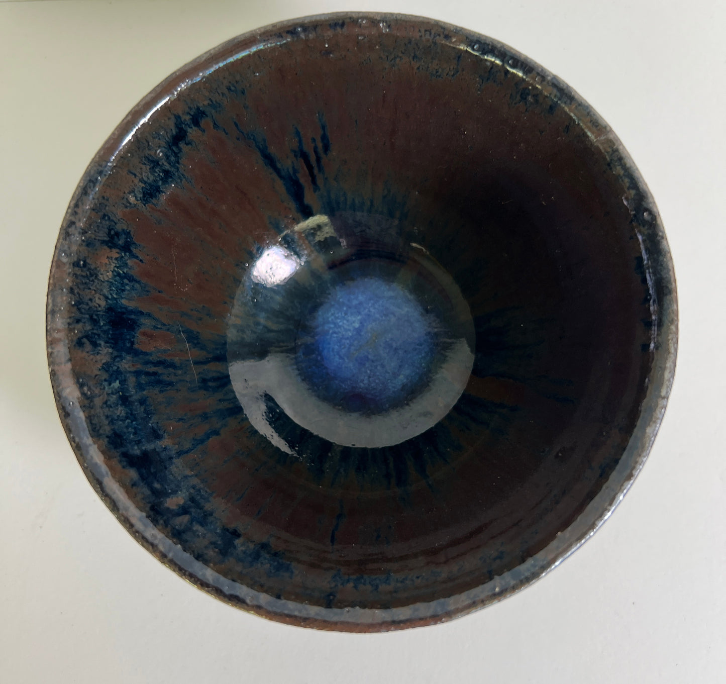 Black Mountain small-Medium Bowl with Sapphire Blue accents