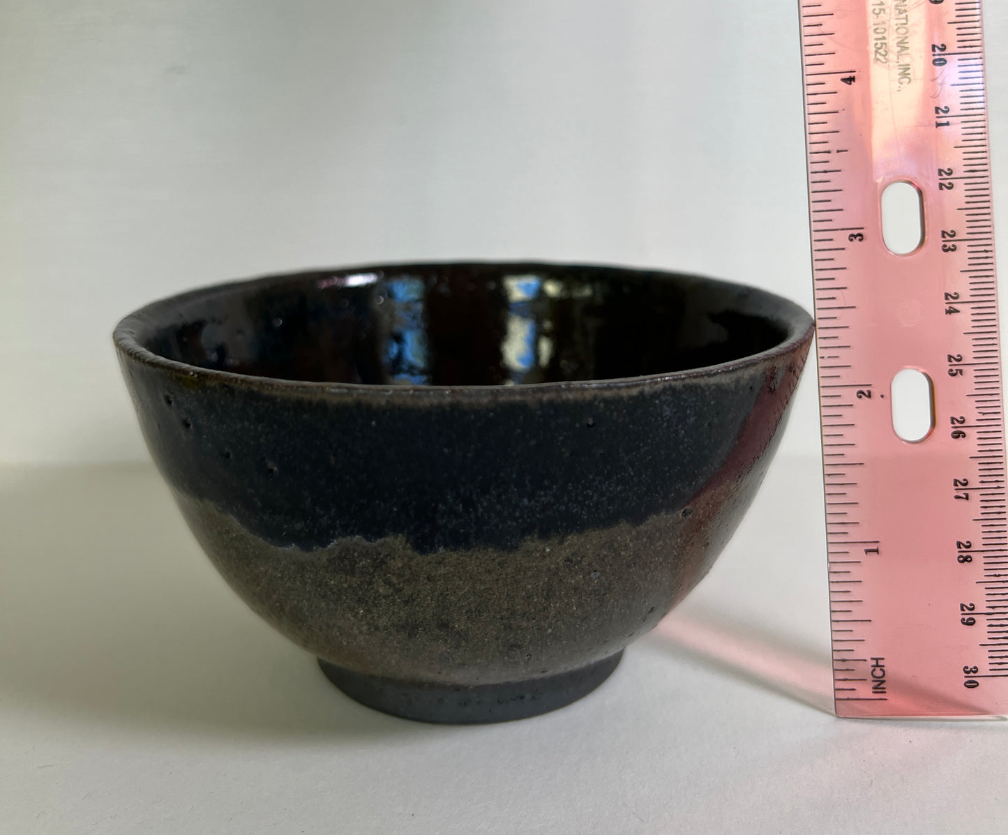 Black Mountain small-Medium Bowl with Sapphire Blue accents