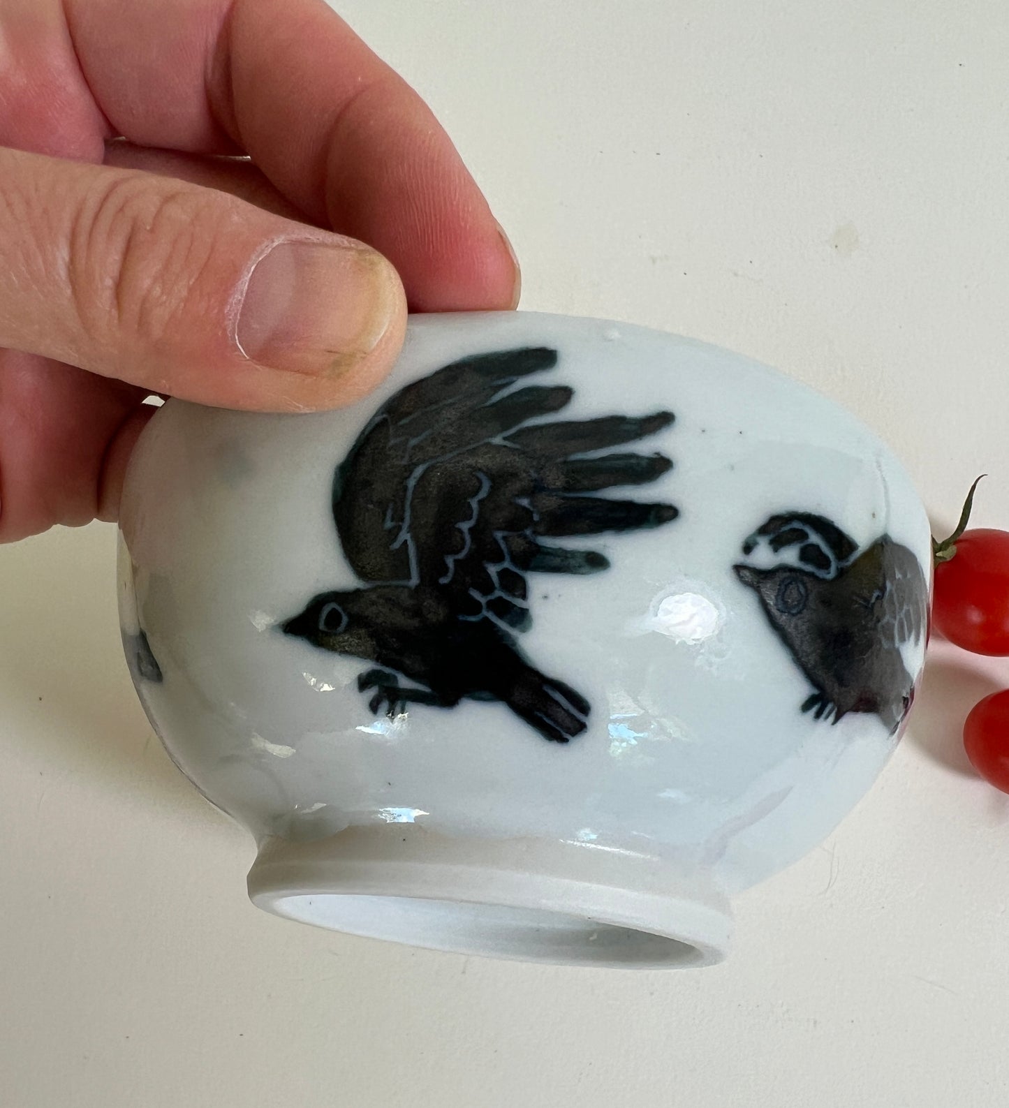 Falling Crow Porcelain Bowl Small