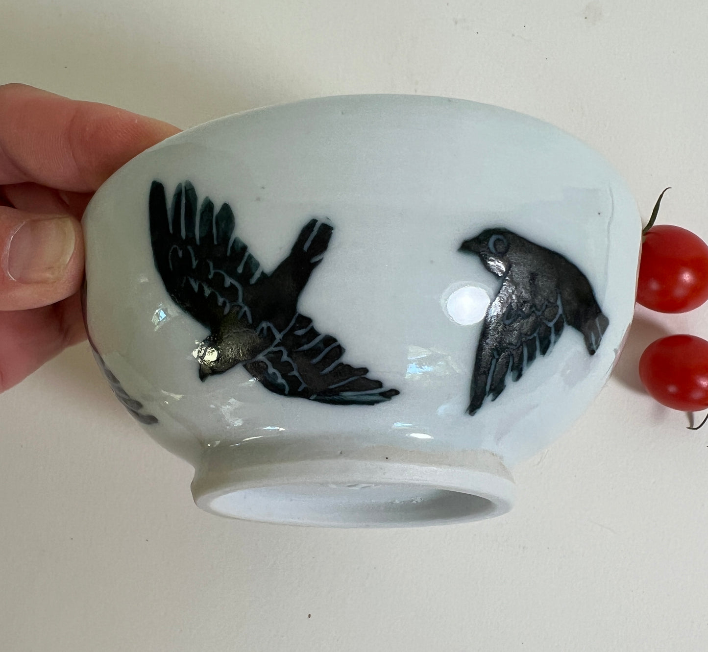 Falling Crow Porcelain Bowl Small