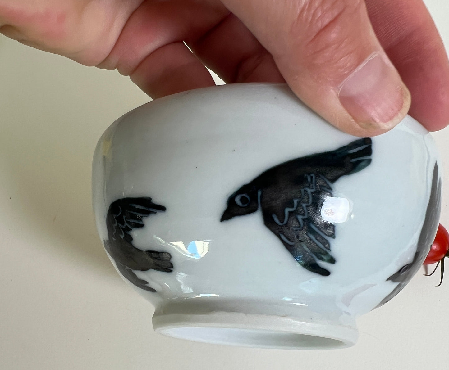 Falling Crow Porcelain Bowl Small