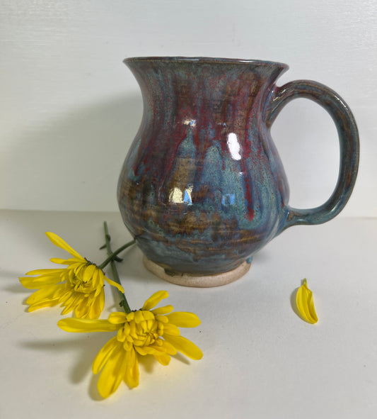 Large Pink and Blue Mug