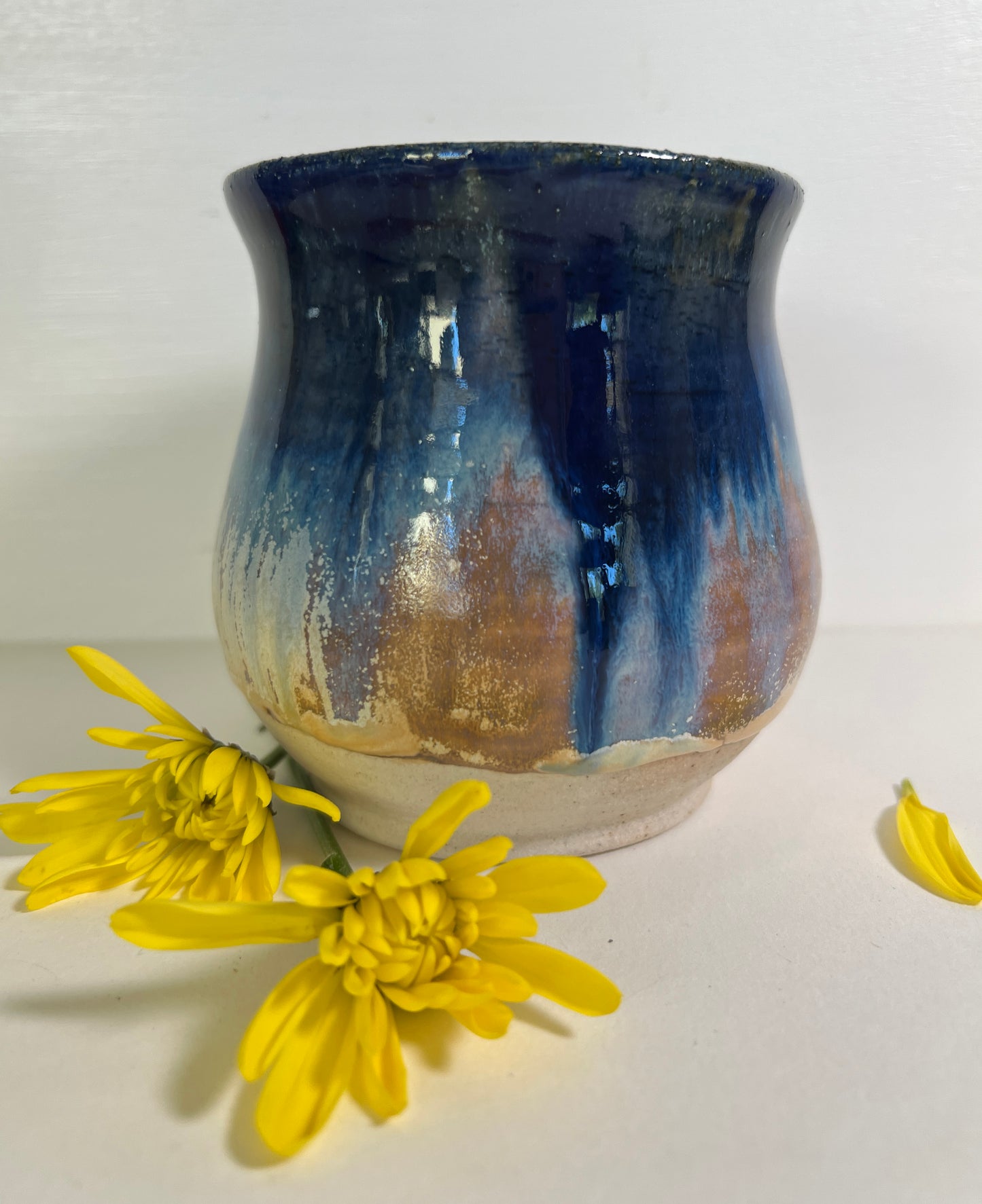 Blue Drip Mug or Vase