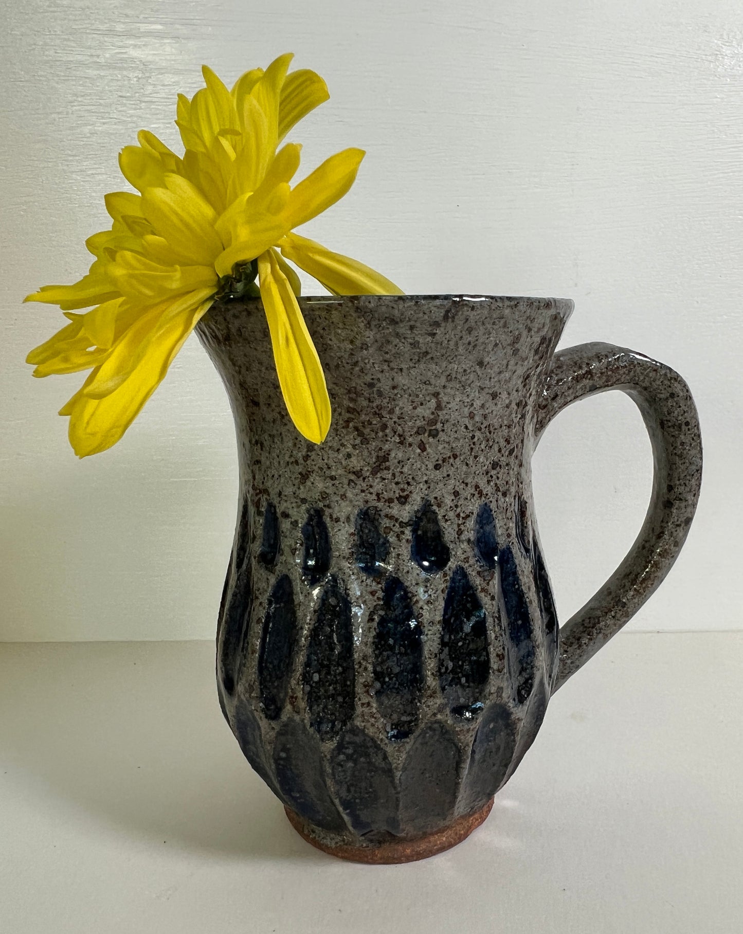 Carved Rod's Bod Mug with Blue Accents