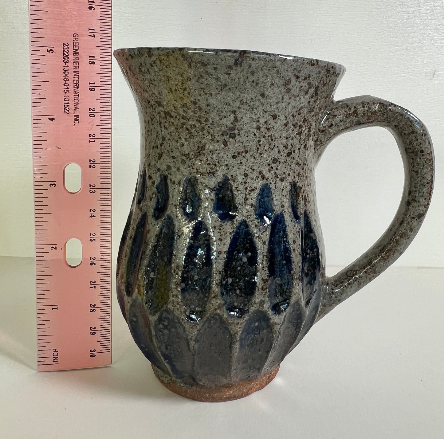 Carved Rod's Bod Mug with Blue Accents