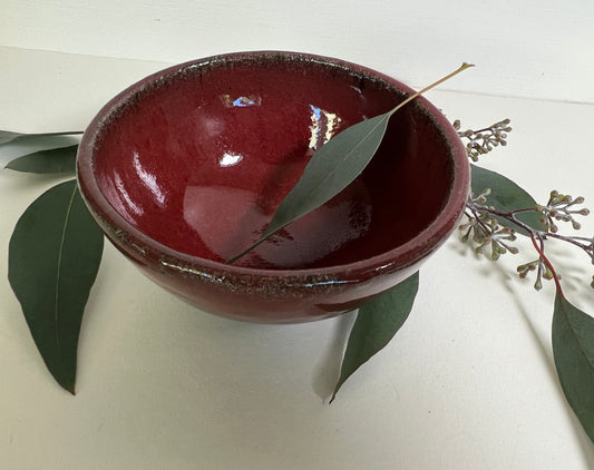 Small Red Bowl in Black Mountain Clay