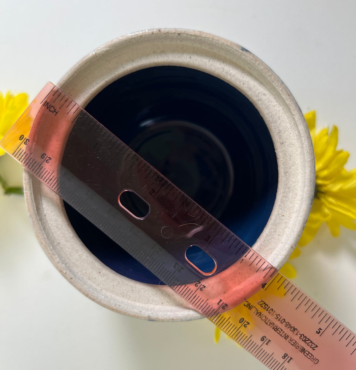 Hand Painted Blue Lidded Jar