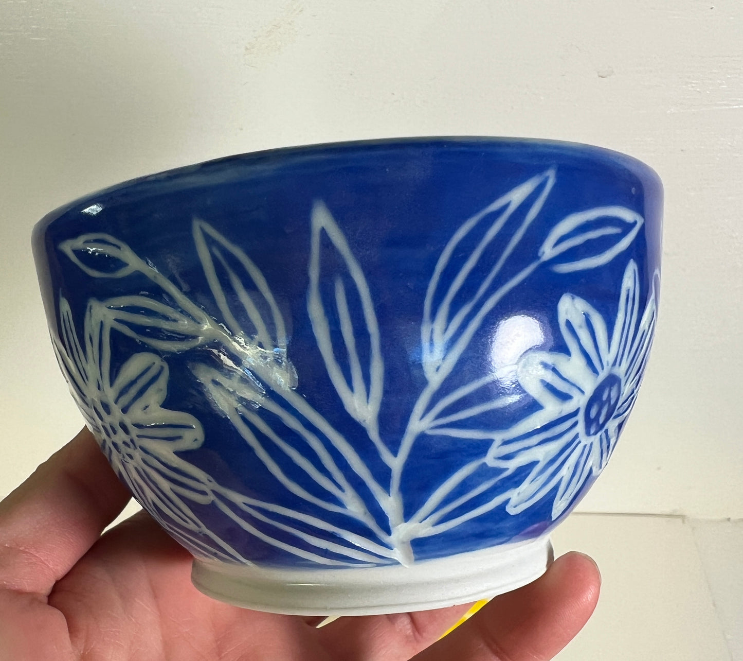 Blue Floral Porcelain Bowl Small