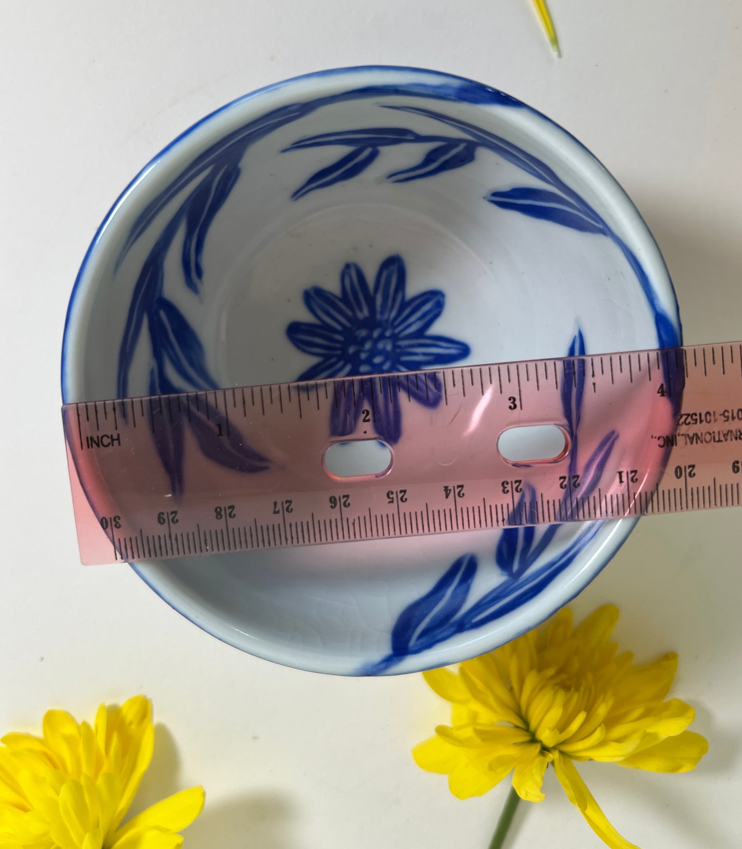 Blue Floral Porcelain Bowl Small