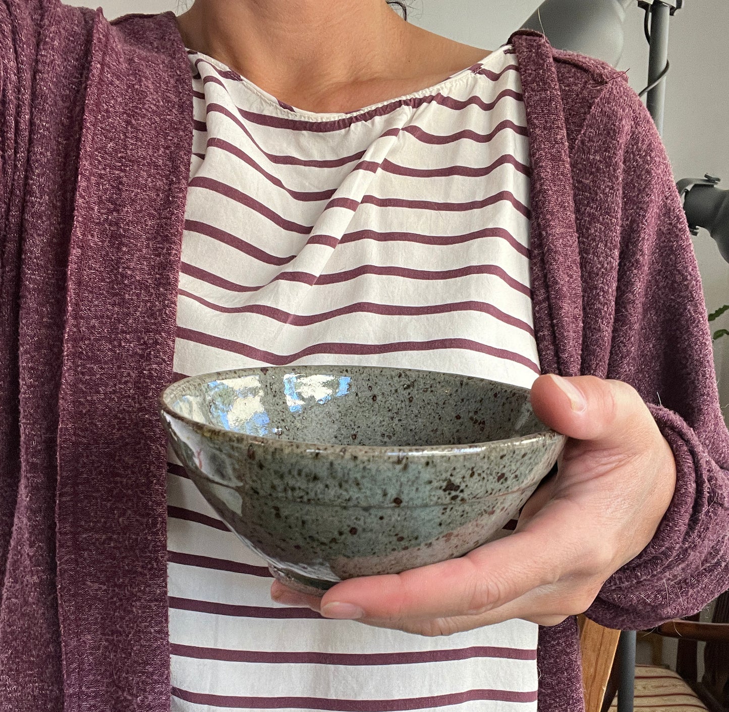 Celadon Bowl with Speckles